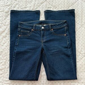 h&m low rise flared leg jeans